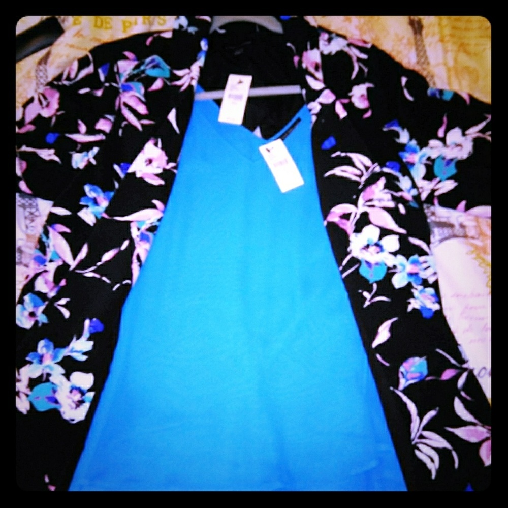 Jacket, Cami, Wide-leg pants